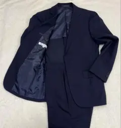 美品✨　green label relaxing ビジネススーツ 44 ネイビーのサムネイル
