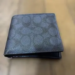 COACH 二つ折り財布 シグネチャー ブラックのサムネイル