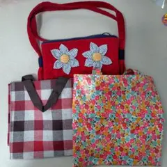 トートバック ミニバック トートバッグ ミニ バッグ　ポーチ　３点セット