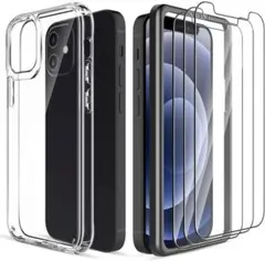 【3枚セット】iPhone 12 Mini ガラスフィルム ＋ ケース
