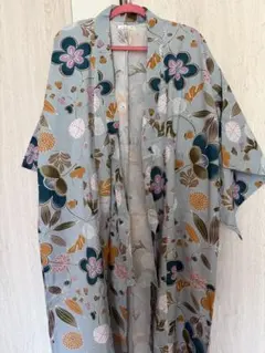 水色 花柄 浴衣 単品