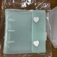 シール帳 ハート型ボタン はがせる 専用台紙 6枚 チャック袋 付 A8