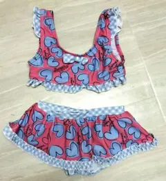 【西松屋】セパレート水着 女の子用 ハート柄 サイズ95