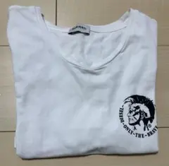 DIESEL ディーゼル 白Tシャツ メンズワンポイントロゴ 半袖 シンプル