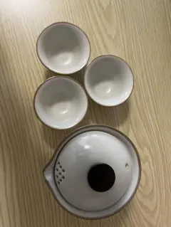 茶道具セット（急須と茶碗3個）専用黒い箱付き 便利 4点