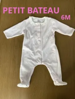 PETIT BATEAU プチバトー足つきロンパース 67cm(6M)ベロア素材