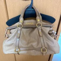 MIU MIU ヴィッテロルクス レザー サイドリボン 2WAY ハンドバッグ