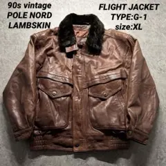 90s type G-1 A-2 lamb leather flight jkt