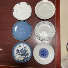 和食器 皿 6柄10枚セット 染付 陶磁器のサムネイル
