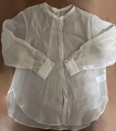 earth music &ecology シースルー ホワイト 長袖シャツ