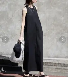SLOBE IENA リネンレーヨンノースリーブワンピース
