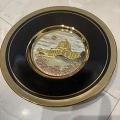 国会議事堂　飾り皿　絵皿　記念品　お土産　プレート　菊の紋　桜