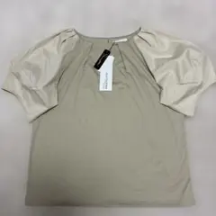 OPAQUE.CLIP SILKYSUPIMA トップスカットソーふっくら袖新品のサムネイル