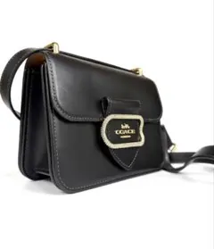 COACH ショルダーバッグ ブラック クリスタルバックル