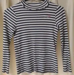 メゾピアノ　ストライプ長袖トップス