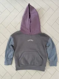 GAP フード付きトレーナー 2歳 グレー/パープル