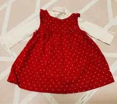 ミニーちゃんなりきりスカートロンパース