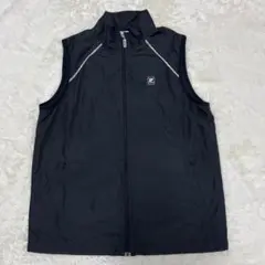 ◆クレージュ　ナイロンベスト　ジップアップ　ロゴワッペン　カジュアル　スポーツ