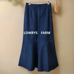 【ローリーズファーム】デニム　ロングスカート マーメイドライン　М　旅行