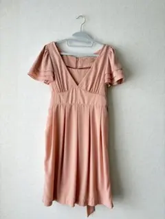 ReyBEAMS ビームス ピンク Vネック パーティードレス Sサイズ