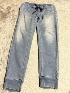 デニムジョガーパンツ ライトブルー　スウェット