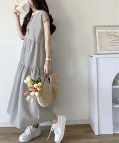 クラシカルエルフ　シャツワンピース　バックリボン ティアードワンピース