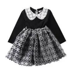 フォーマル　女の子　ワンピース　ドレス　発表会　結婚式　入園式　レース襟 110