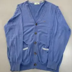 Crocodile ニットカーディガン ブルー L