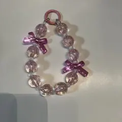 y2k ストラップ　ビーズキーホルダー　韓国風　かわいい　スクバ