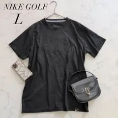 ナイキ/Tシャツ/ブラック/立体ロゴ/コットン混/Lサイズ/エンボスデザインのサムネイル