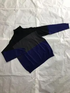 ユニクロJ プラス タートル ネック ニット トップス ブラック グレー ブルー