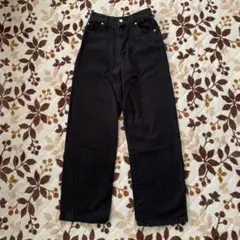 ワイドデニムパンツ ゴム