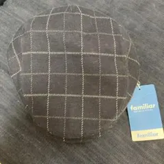 familiar チェック柄 帽子 キャスケット49~51cm