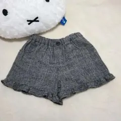 チェック柄フリルハーフパンツ 120