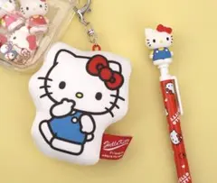 この子たちよろしくセット！　キティ　マスコットキーホルダーとエポキシシールセット