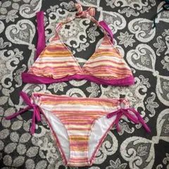 ストライプ柄トライアングルビキニ