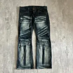 archive 00s Y2k Flare Jeans XL Fade Wash