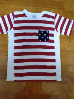 Champion リバースウィーブT 星条旗 総柄 USA Lサイズ