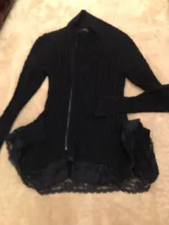 BCBG MAXAZRIA ニット　カーディガン　ブルゾン　黒