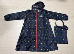 【GLOBAL RELAXING】キッズ レインコート 135cm 収納袋付のサムネイル
