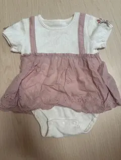 【美品】mamaraku ロンパース 80