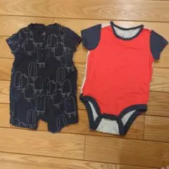BabyGAP半袖ロンパース2枚セット　9-12M　70cm