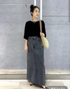 LEPSIM レプシィム 丈変化デニムナロースカート