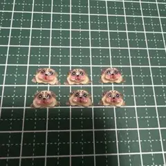 514.ネイルパーツ デコパーツ 6個 犬 パグ