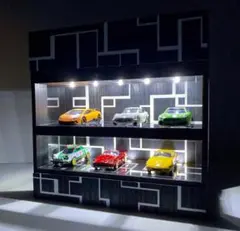 1/18展示2〜3台可・WHマーブル&ミラー・ディスプレーBOX /ネオジオラマ