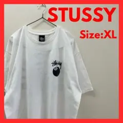 【美品】古着　00‘s　ステューシー　8ボール　プリント　Tシャツ　メンズ　XL