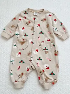 futafuta クリスマス柄ロンパース 70