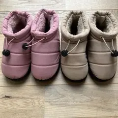 Ampersand ブラウン ピンク18cm 冬用ブーツ　子供用　防寒ブーツ