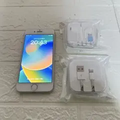 中古iPhone8 64GB SIMフリー シルバー 新品イヤホン圏外エラー