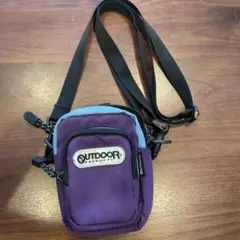OUTDOOR PRODUCTS 縦型 ミニショルダーバッグ パープルのサムネイル